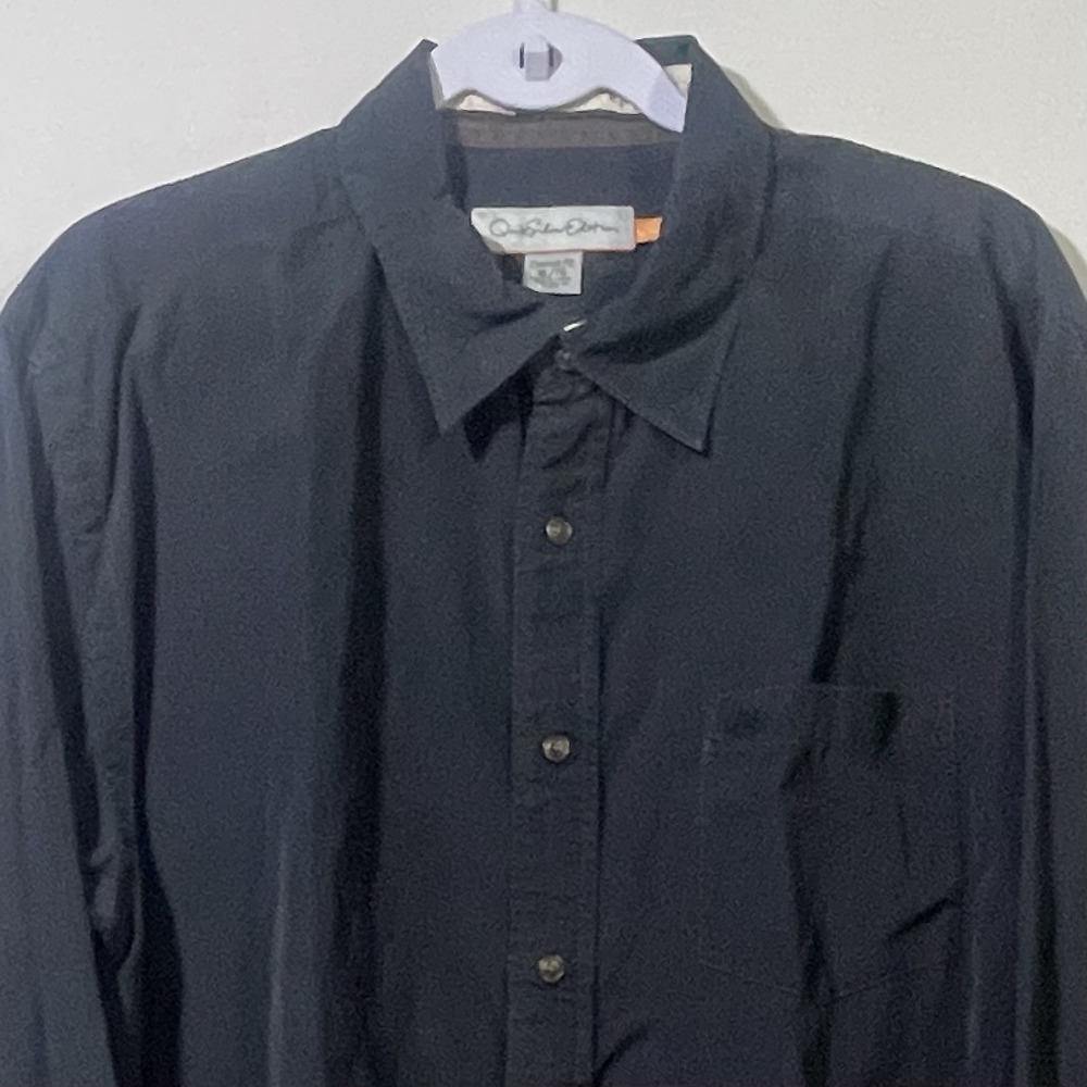 QUIKSILVER EDITION - Long Sleeve Button Up Navy Blue Men's Size XL